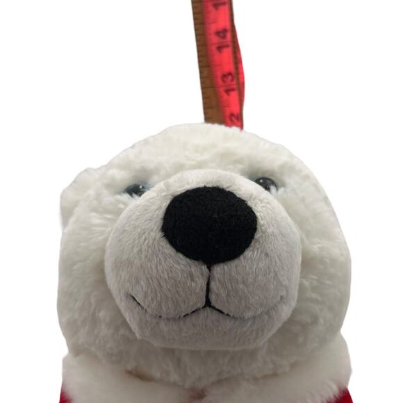 Build A Bear 2013 Plush White 12" Polar Bear W Santa Outfit, Bag, Roller Skate - Picture 8 of 8